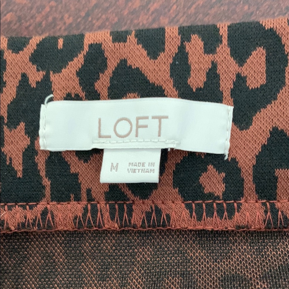Ann Taylor, LOFT, Brown and Black Midi Pencil Skirt, size medium, EUC - Picture 5 of 8